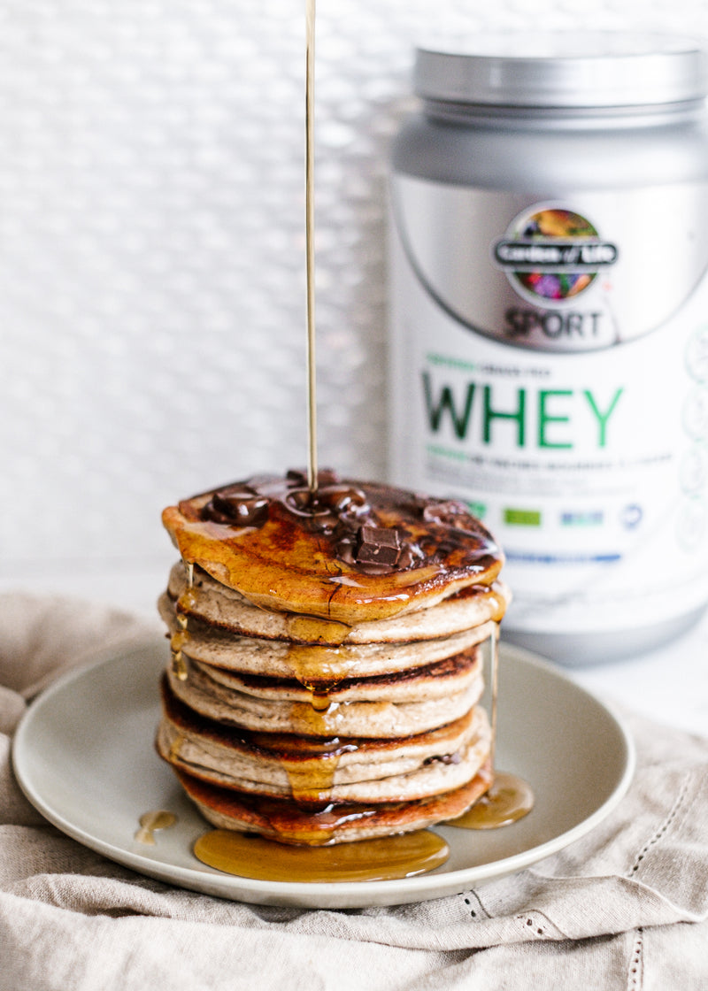 Chocolate Chip Protein Pancakes