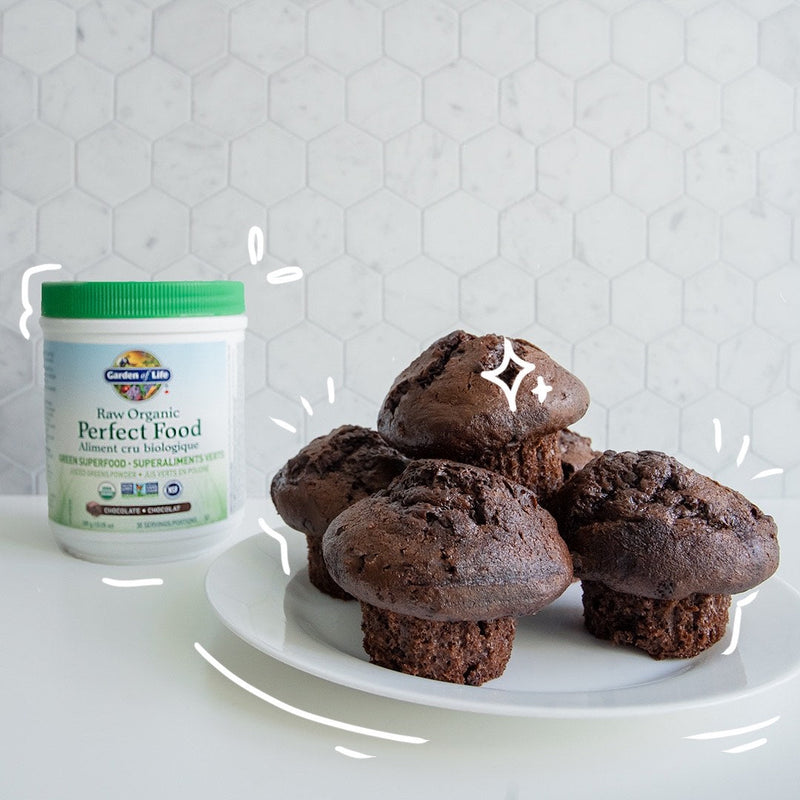 Chocolate Peanut Butter Banana Muffins