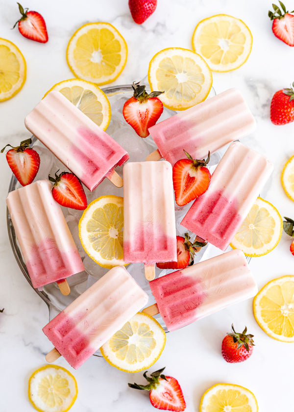 Strawberry Lemonade Collagen Yogurt Pops