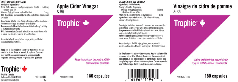 Apple Cider Vinegar & B6