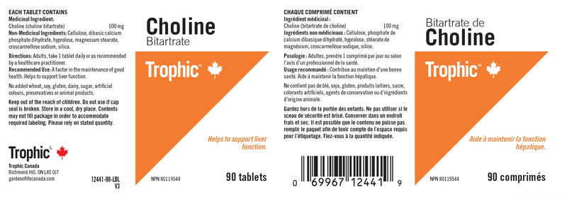 Choline (from Choline Bitartrate)