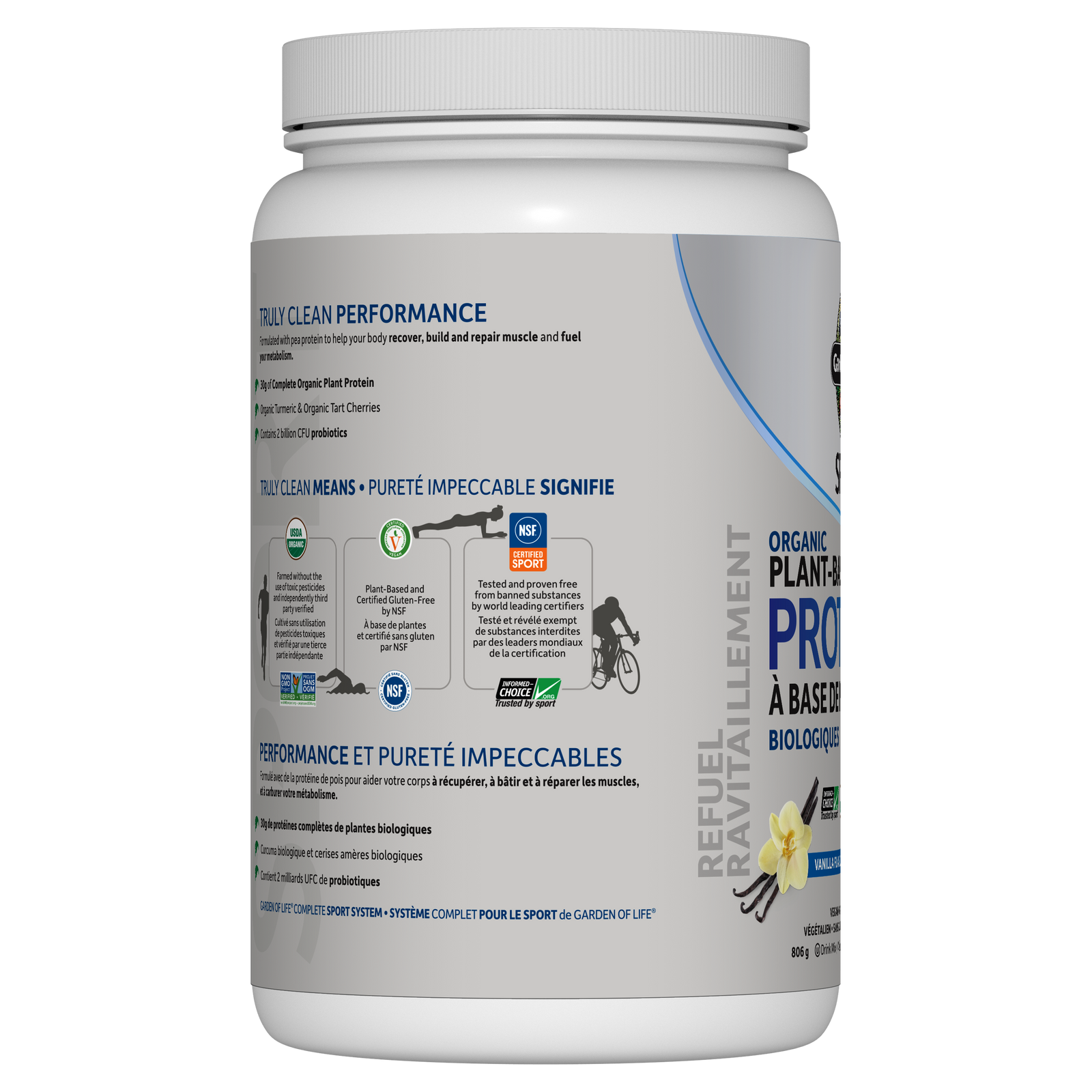 Sport Organic Plant Based Protein Vanilla
