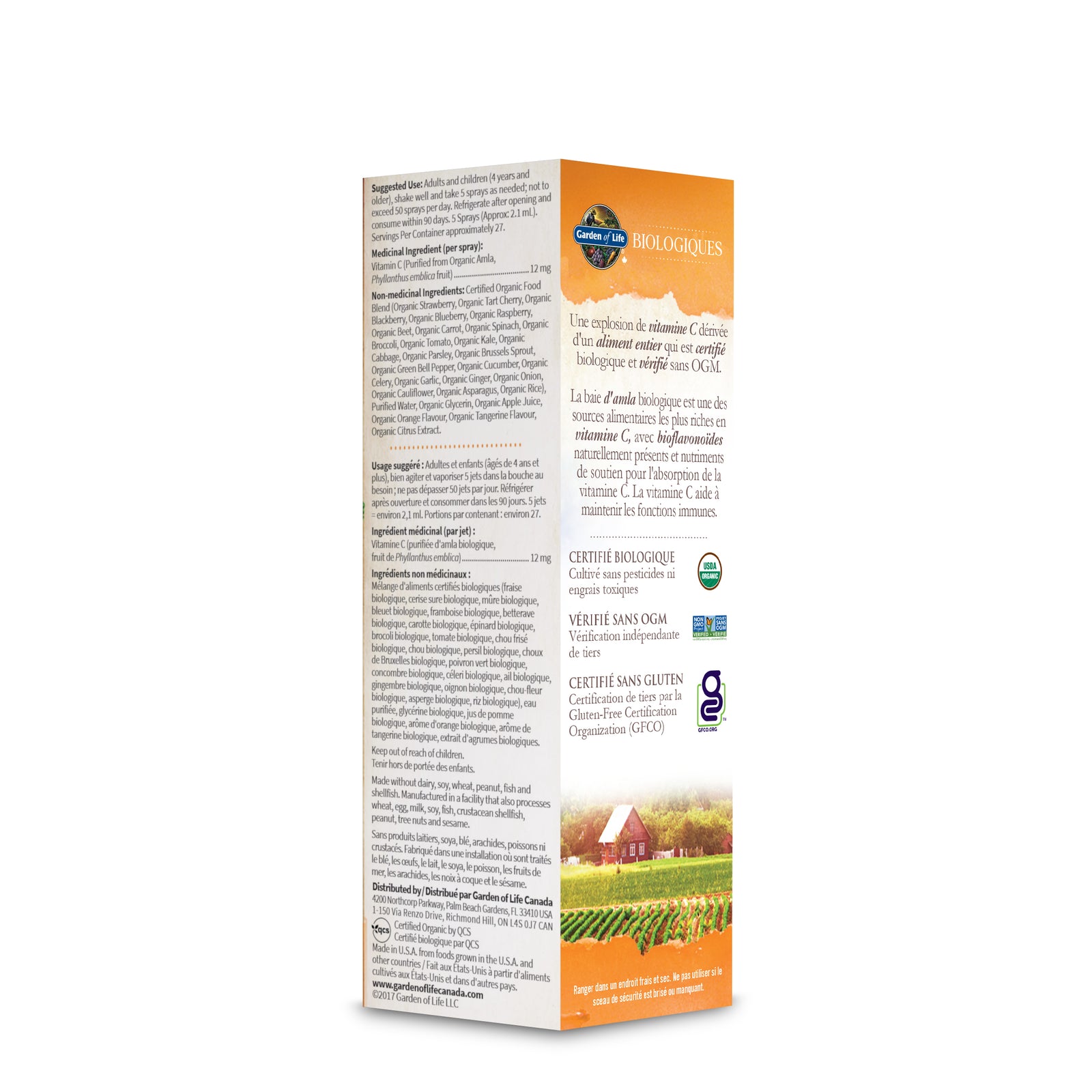 garden of life vitamin spray Organics Vitamin C Spray Orange Flavour| Garden of Life Canada